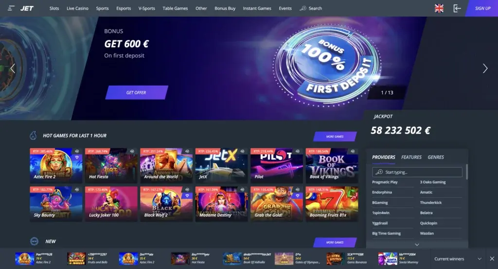 JetCasino screenshot